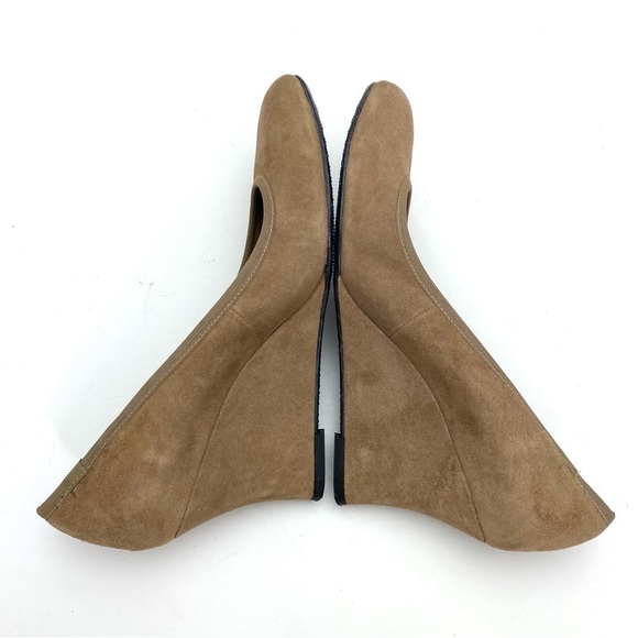DITTO by Van Eli Suede Wedge Heel Pumps in Camel Tan - Picture 7 of 10